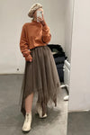 marc le bihan tulle skirt earth color TAUPE 2590